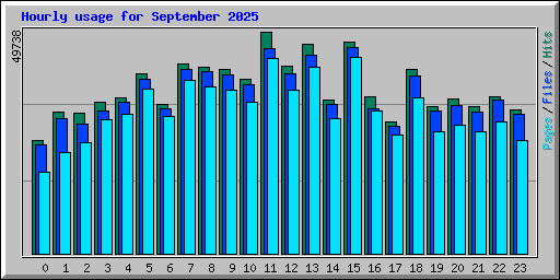 Hourly usage for September 2025